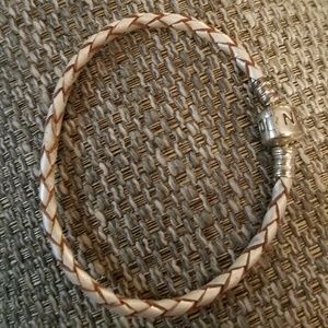 Pandora leather braided bracelet